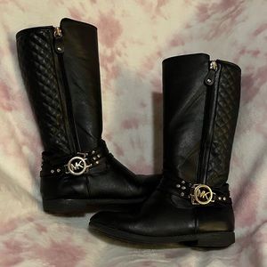 Michael Kors girls black boots